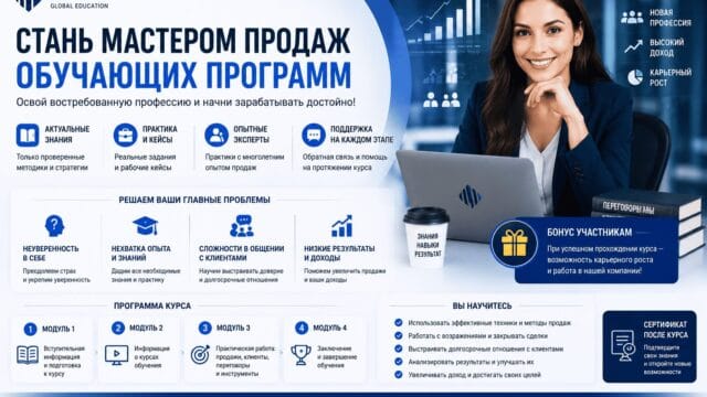 🌟 Профессия менеджера по продажам обучающих программ