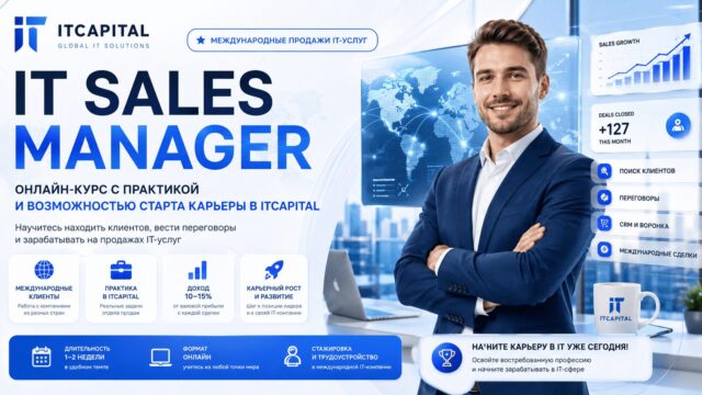 IT Sales Manager с практикой и возможностью старта карьеры в ITCAPITAL