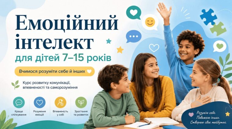 Курс розвитку емоційного інтелекту для дітей 7–15 років Курс розвитку емоційного інтелекту для дітей 7–15 років