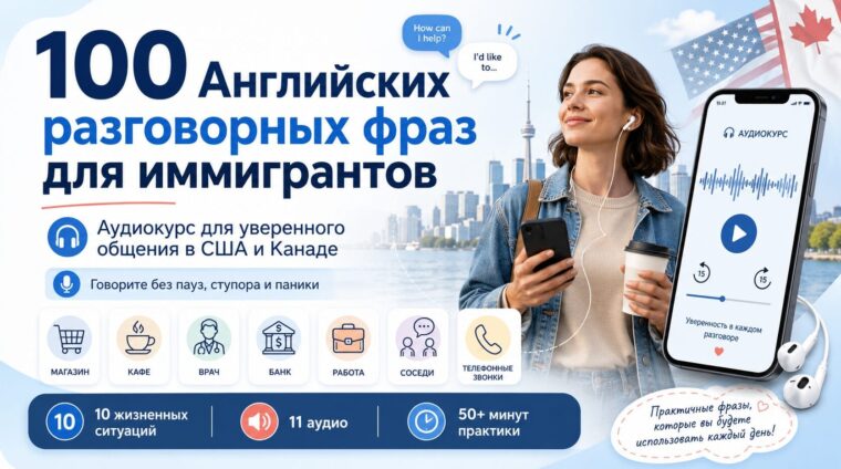100 Английских разговорных фраз для иммигрантов 100 Английских разговорных фраз для иммигрантов